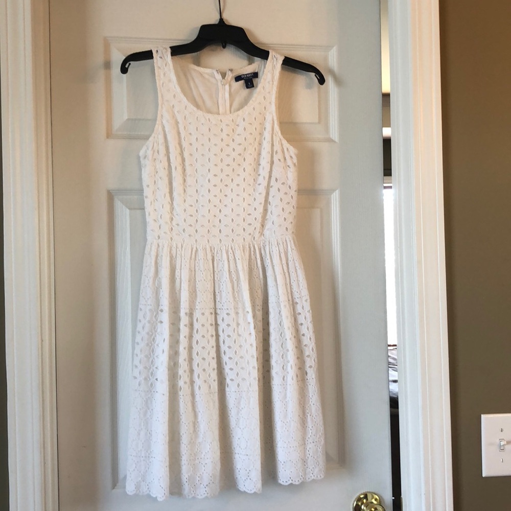 White eyelet dress